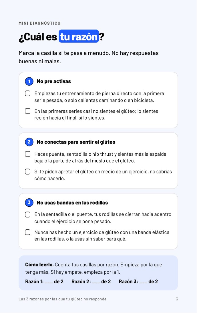Página 3 de la guía: mini diagnóstico